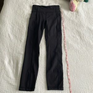 Black Lululemon Fast and Free leggings in size 2